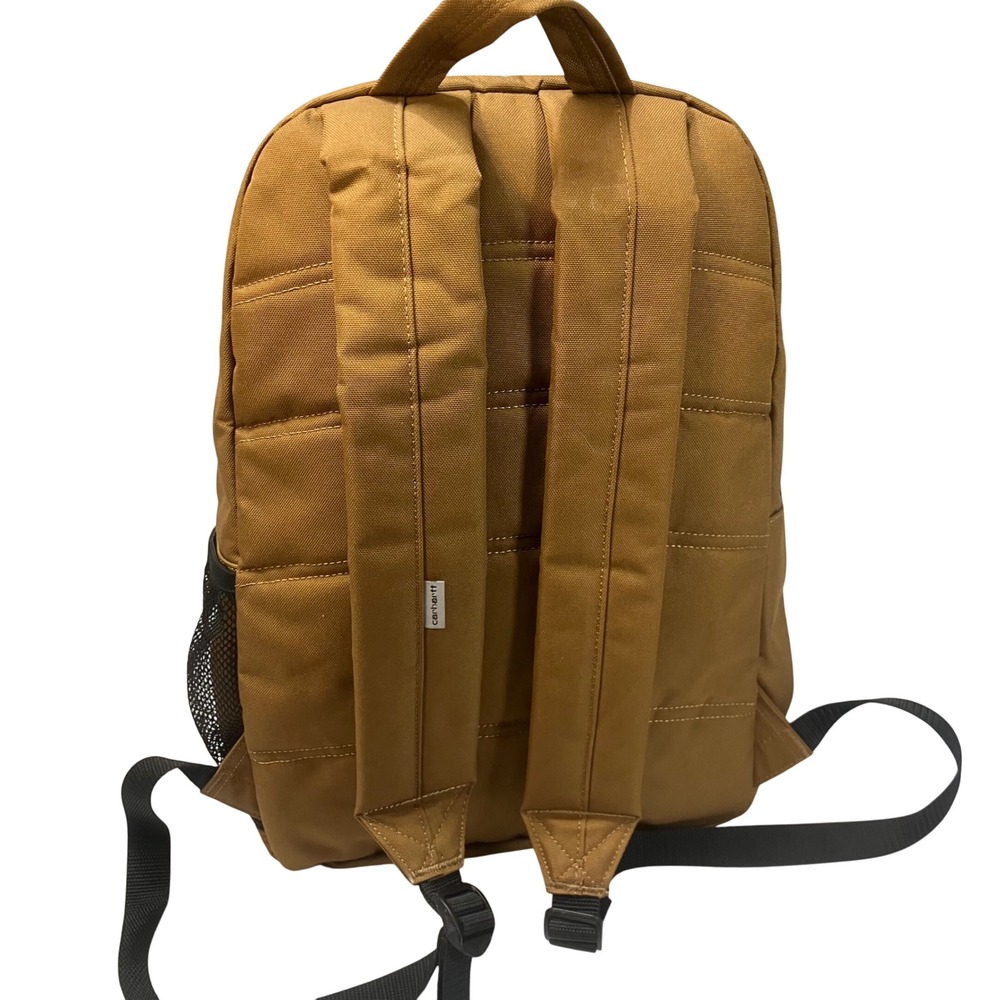 Carhartt Brown Canvas Backpack Stalwart Mechanical Embroidered Work Bag Utility - Picture 2 of 12